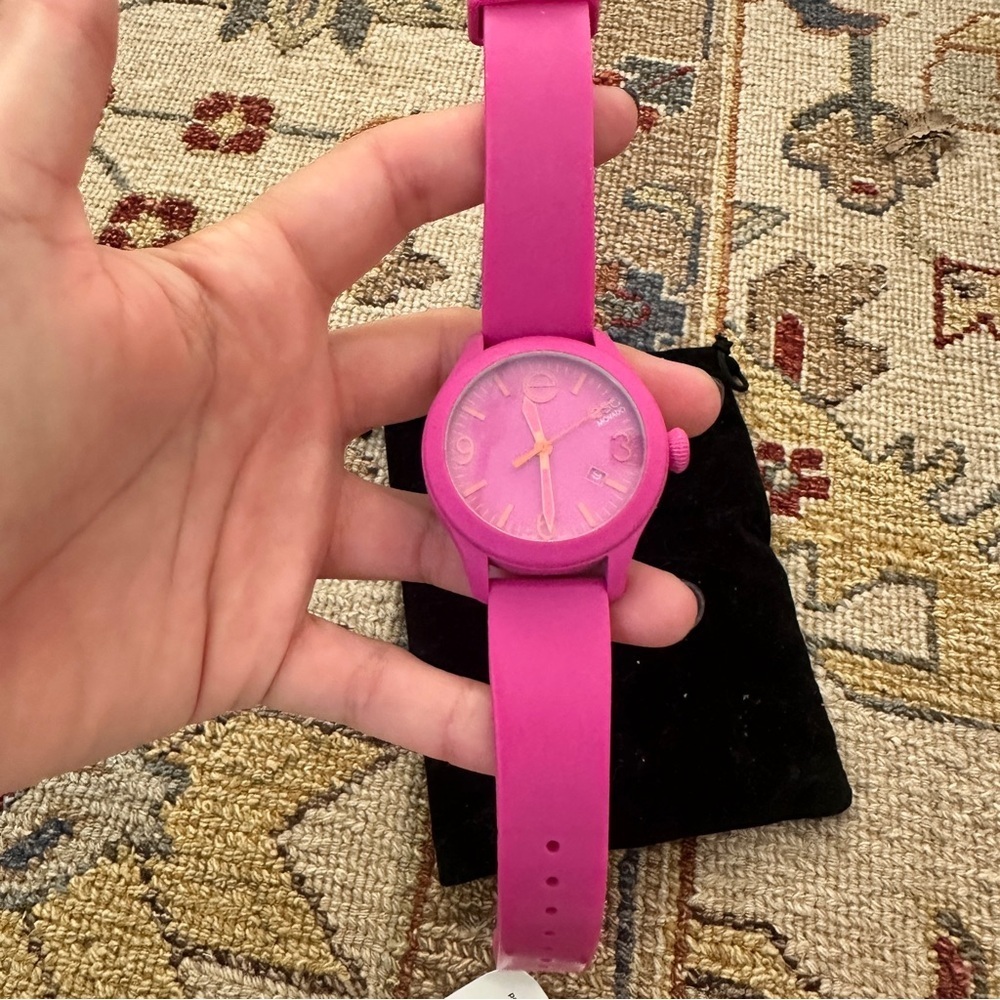 ESQ One Strap Watch Fuchsia Dial Movado